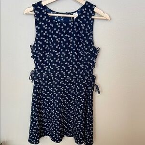 H&M Navy Blue Floral Dress